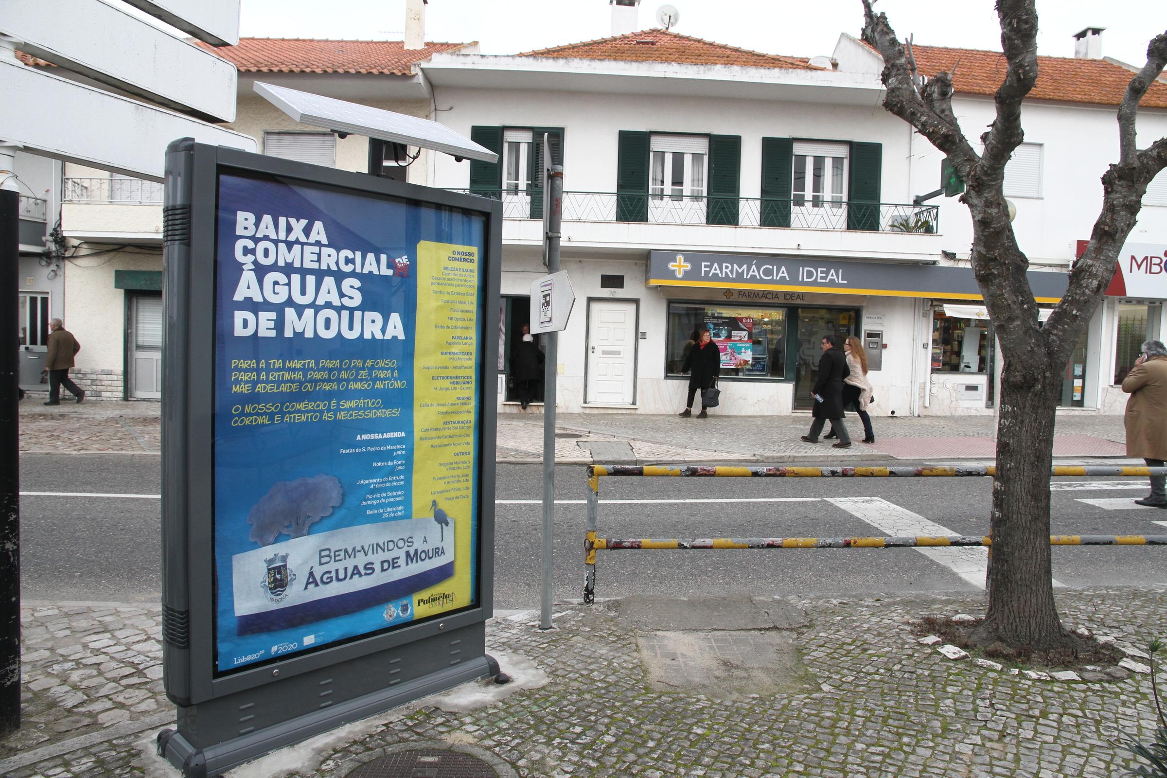 Junior poster advertising positioned near local businesses and shopping areas